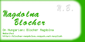 magdolna blocher business card